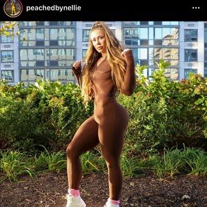 Peached by Nellie Chocolate Jumpsuit